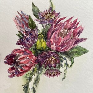 AANGEPASTE aquarellen voor bruiloft - gemaakt op bestelling kunstwerk van bruiloft bloemen, aangepaste bruiloft esthetiek