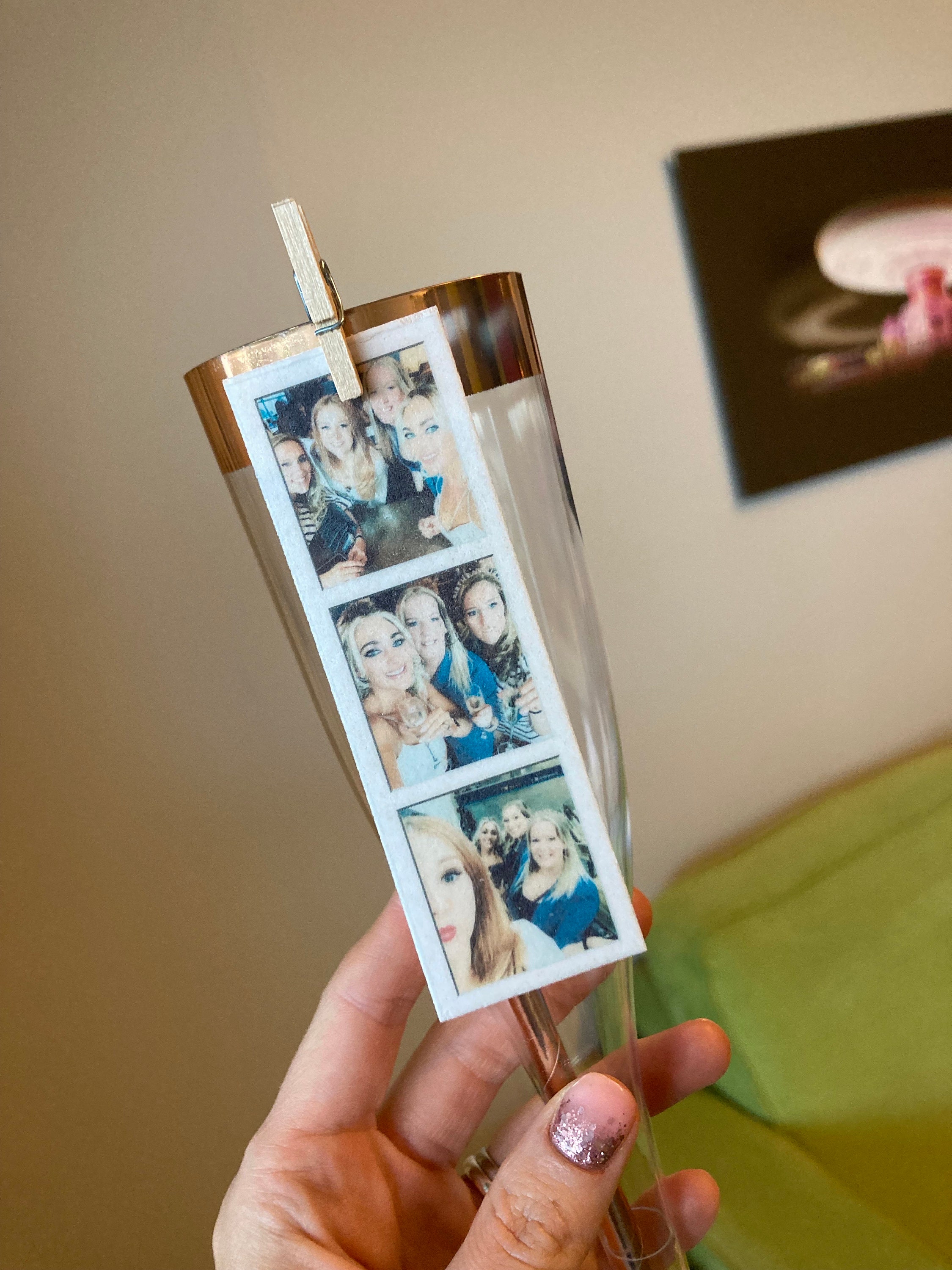 Photo Booth Topper 12 Photo Booth Style Personalised Edible Celebration Cocktail Toppers ...