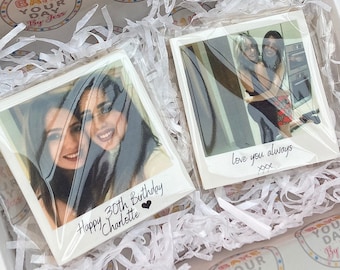 9 x Edible Polaroid images - Your Image/s & wording on Edible Wafer Paper or Icing Sheet. Sheet size A4. Perfect for cakes and cookies