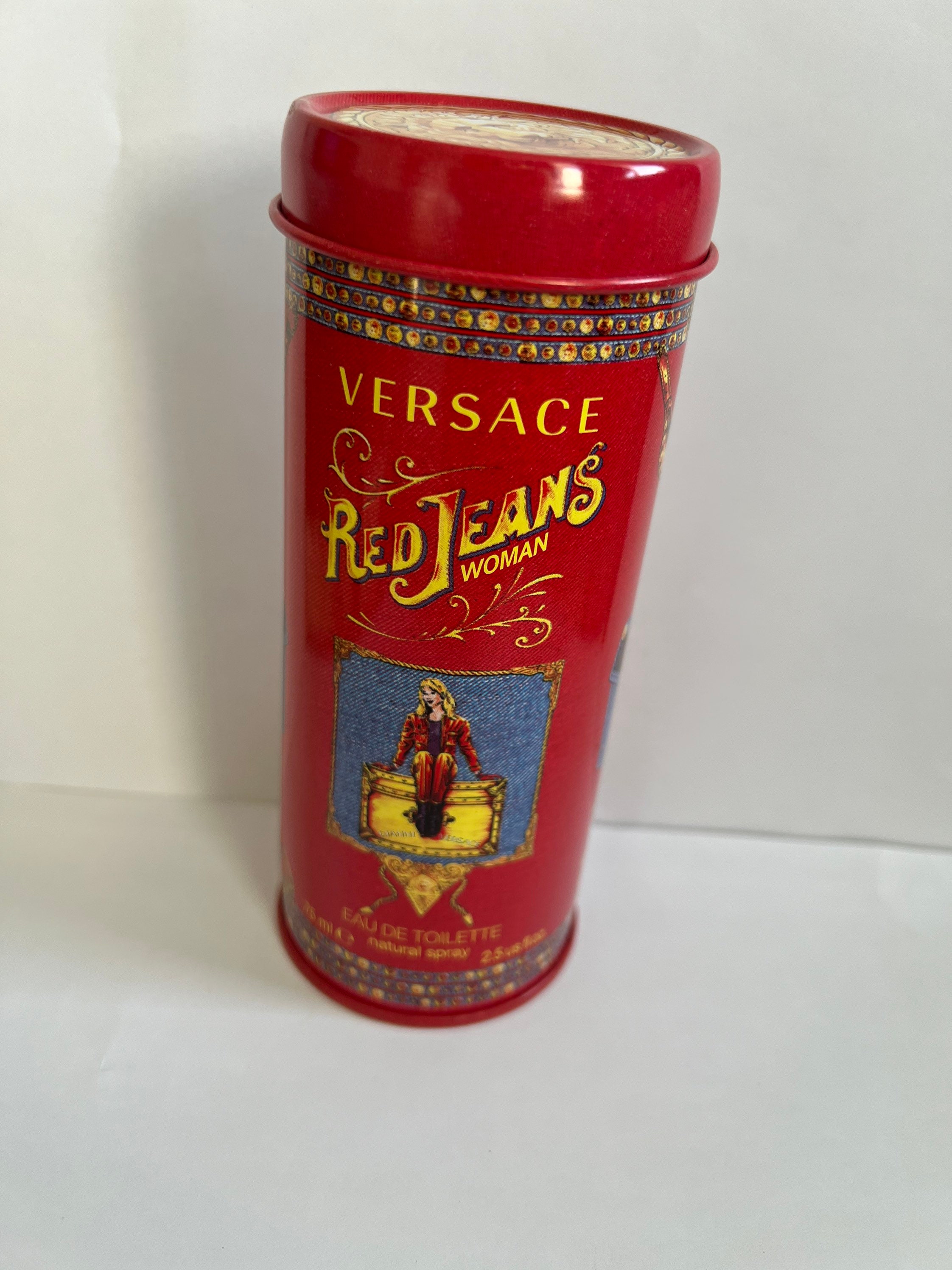 Versace Blue Jeans 2.5 oz Verace Red Jeans 2.5 oz EDT Gianni Versace Free  Gift