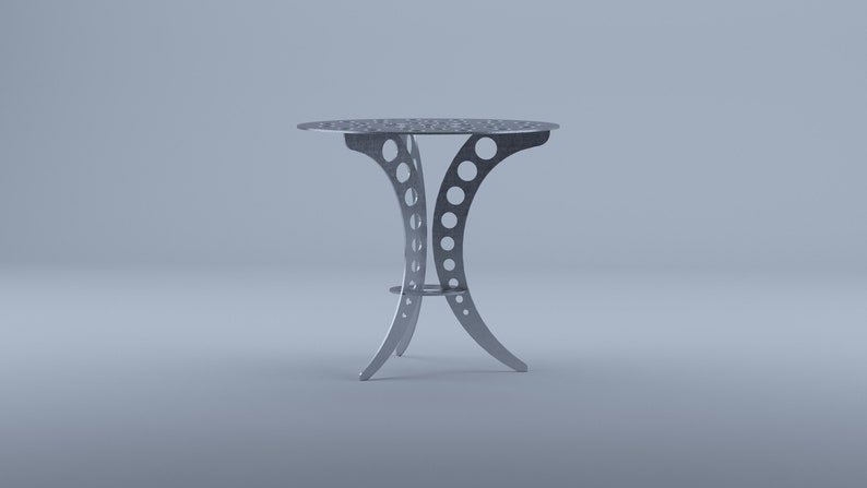 Table steel for garden or indoor, welding project, DXF files for plasma, laser zdjęcie 3