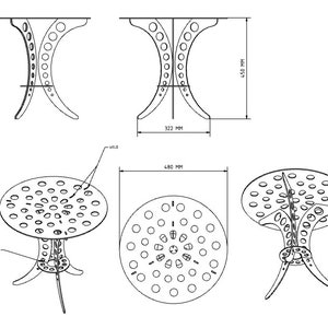 Table steel for garden or indoor, welding project, DXF files for plasma, laser zdjęcie 6