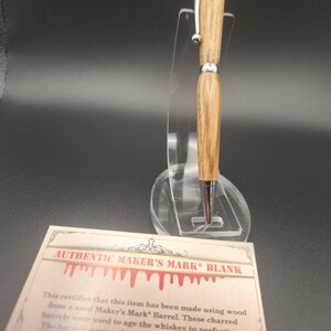 Makers Mark Whiskey barrel pen image 3