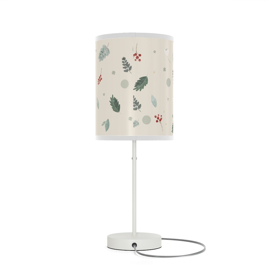US|CA plug I Nature Themed table lamp With Tree Leaf Pattern Lamp on a Stand