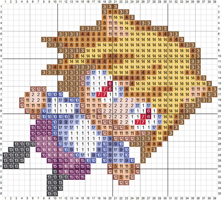 Neco Arc J.2B Cross Stitch Pattern - Etsy