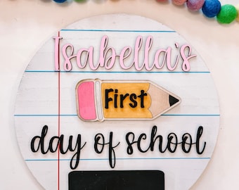 Interchangeable | Back to School Sign | 1st Day 100th Day Last Day of School Prop | Back to School | Personalized School Sign