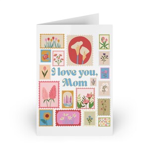 Cartes de voeux florales pour maman, parfaites pour toutes les occasions, fête des mères, anniversaires, remerciements, motifs personnalisables
