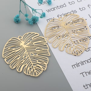 Leaf shaped brass earring accessories,Brass earrings,Earring findings,Earring connector,Earring charms,Earring pendant parts SE0135