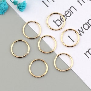 30PCS 0.9mm * 10mm gold-plated jump ring, gold-plated open jump ring, used for jewelry processing and jewelry accessories SE0076