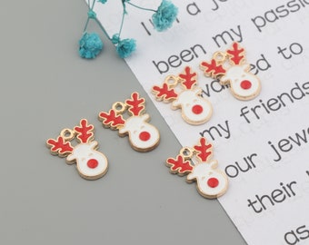 Alloy Earring Pendant,Christmas ornaments,Antler shape earrings,Earring findings,Earring charms,Earring pendant parts  SE0176