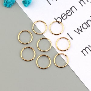 50PCS 0.7mm *9mm gold-plated jump ring, gold-plated open jump ring, used for jewelry processing and jewelry accessories SE0097
