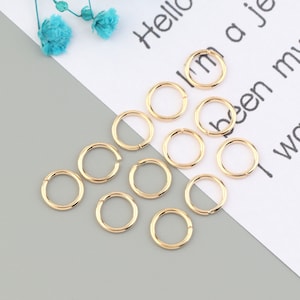 30PCS 1mm * 8mm gold-plated jump ring, gold-plated open jump ring, used for jewelry processing and jewelry accessories SE0058