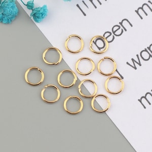 100PCS 0.8mm * 6mm gold-plated jump ring, gold-plated open jump ring, used for jewelry processing and jewelry accessories SE0083