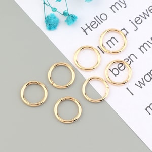 20PCS 1.5mm * 12mm gold-plated jump ring, gold-plated open jump ring, used for jewelry processing and jewelry accessories SE0040