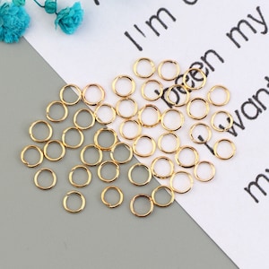 100PCS 0.5mm * 4mm gold-plated jump ring, gold-plated open jump ring, used for jewelry processing and jewelry accessories SE0105