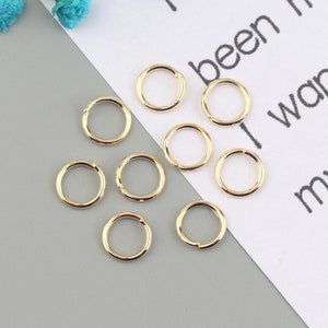 100PCS 0.8mm * 7mm gold-plated jump ring, gold-plated open jump ring, used for jewelry processing and jewelry accessories SE0082
