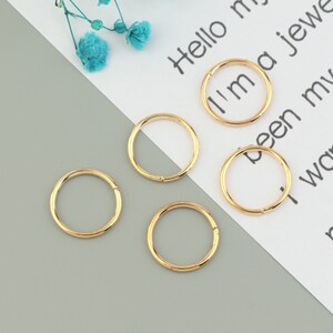20PCS 1.2mm * 14mm gold-plated jump ring, gold-plated open jump ring, used for jewelry processing and jewelry accessories SE0043