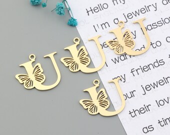 U-shaped brass earring pendant,Brass earrings,Earring findings,Earring connector,Earring charms,Earring pendant Earring parts SE0440