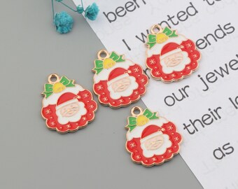 Alloy Earring Pendant,Christmas ornaments,Santa Claus shape earrings,Earring findings,Earring charms,Earring pendant parts  SE0149