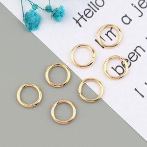 30PCS 1.2mm * 9mm gold-plated jump ring, gold-plated open jump ring, used for jewelry processing and jewelry accessories SE0053