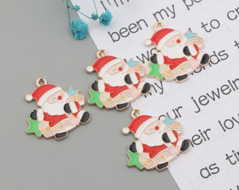 Alloy Earring Pendant,Christmas ornaments,Santa Claus shape earrings,Earring findings,Earring charms,Earring pendant parts  SE0155