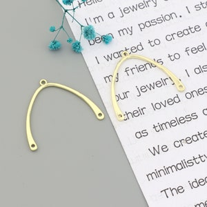 Gold-plated arched alloy pendant-Earring charms-earring connector-earring pendant-earring findings-Earrings stud parts supply SE0349