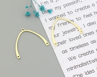 Vergoldete gewölbte Legierung Anhänger-Ohrring Charms-Ohrring-Verbinder-Ohrring Anhänger-Ohrring Ergebnisse-Ohrringe Stud Teile Versorgung SE0349