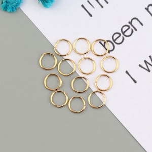 100PCS 0.5mm * 5mm gold-plated jump ring, gold-plated open jump ring, used for jewelry processing and jewelry accessories SE0104