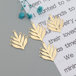 Leaf shape brass earring accessories,Brass earrings,Earring findings,Earring connector,Earring charms,Earring pendant parts SE0265