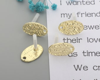16K Gold Alloy earring posts-Earring charms-earring connector-earring pendant-earring findings-Earrings stud findings parts supply SE0139