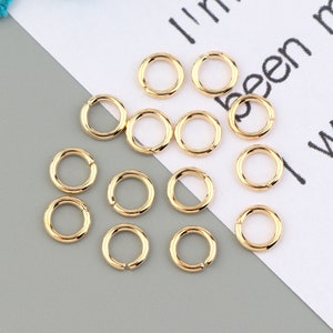 50PCS 1mm * 6mm gold-plated jump ring, gold-plated open jump ring, used for jewelry processing and jewelry accessories SE0060