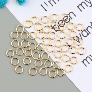 100PCS 0.6mm * 4mm gold-plated jump ring, gold-plated open jump ring, used for jewelry processing and jewelry accessories SE0103