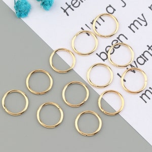 30PCS 1mm * 10mm gold-plated jump ring, gold-plated open jump ring, used for jewelry processing and jewelry accessories SE0056