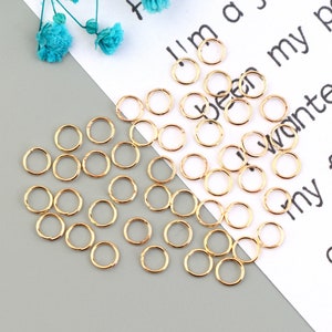 100PCS 0.6mm * 5mm gold-plated jump ring, gold-plated open jump ring, used for jewelry processing and jewelry accessories SE0102