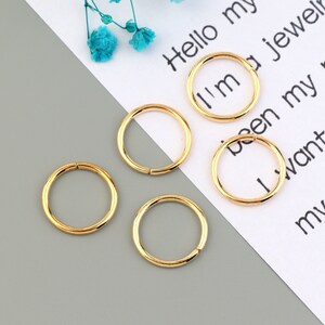 20PCS 1.5mm * 16mm gold-plated jump ring, gold-plated open jump ring, used for jewelry processing and jewelry accessories SE0038