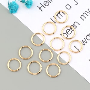30PCS 1mm * 9mm gold-plated jump ring, gold-plated open jump ring, used for jewelry processing and jewelry accessories SE0057