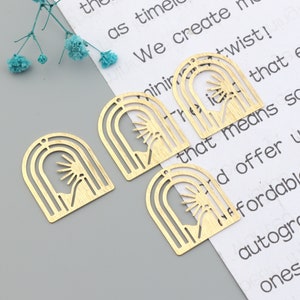 Arched brass earring pendant,Brass earrings,Earring findings,Earring connector,Earring charms,Earring pendant Earring parts SE0412