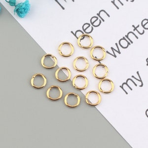 100PCS 0.9mm * 6mm gold-plated jump ring, gold-plated open jump ring, used for jewelry processing and jewelry accessories SE0079