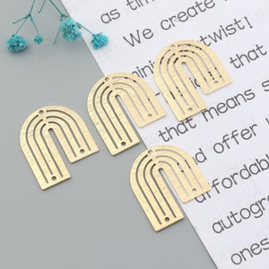 Arched brass earring connector,Brass earrings,Earring findings,Earring connector,Earring charms,Earring pendant Earring parts SE0411