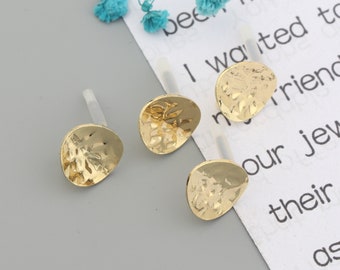 16K Gold Alloy earring posts-Earring charms-earring connector-earring pendant-earring findings-Earrings stud findings parts supply SE0248