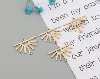 Fan-shaped shape brass earring accessories,Brass earrings,Earring findings,Earring connector,Earring charms,Earring pendant parts SE0278