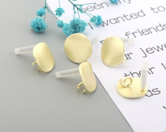Matte Gold Alloy earring posts-Earring charms-earring connector-earring pendant-earring findings-Earrings stud findings parts supply SE0123