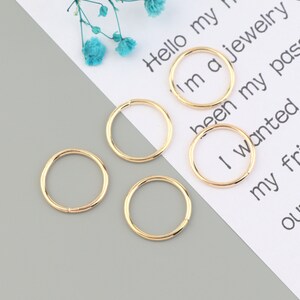 20PCS 1.5mm * 18mm gold-plated jump ring, gold-plated open jump ring, used for jewelry processing and jewelry accessories SE0037