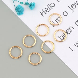 20PCS 1.2mm * 10mm gold-plated jump ring, gold-plated open jump ring, used for jewelry processing and jewelry accessories SE0045