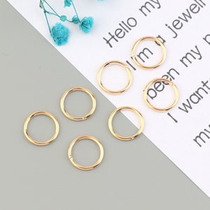 20PCS 1.2mm * 12mm gold-plated jump ring, gold-plated open jump ring, used for jewelry processing and jewelry accessories SE0044