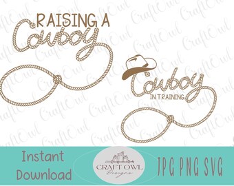 Cowboy in training, Raising a Cowboy, mommy and me jpg, Cowboy svg, Boys Western svg, Sublimation png, DTG, DTF Digital Download