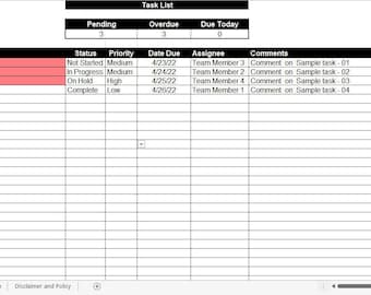 Excel Simple Project Budgeting Template - Etsy