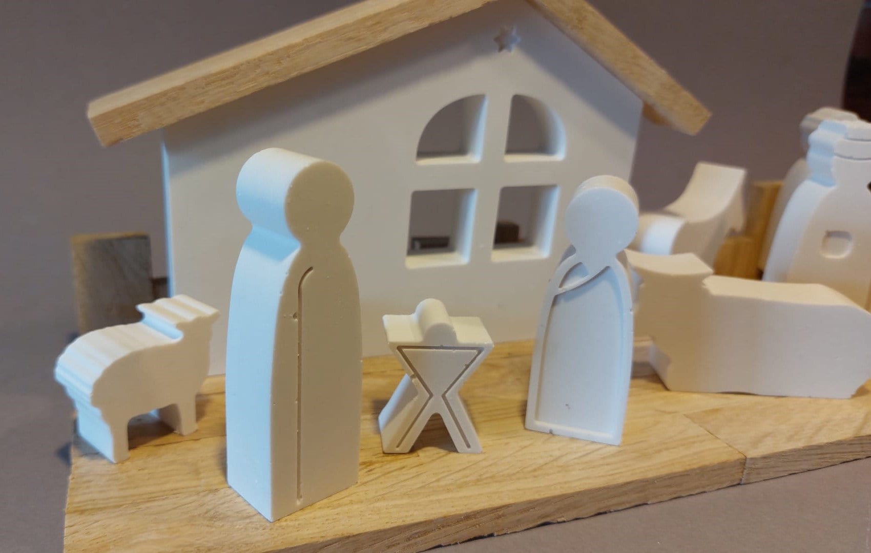 Weihnachtskrippe Krippe 11tlg. Raysin weiß - Etsy.de