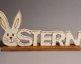 Easter lettering rabbit decoration