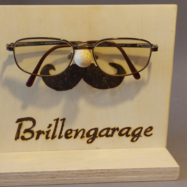 Brillenhalter Brillengarage Holz Deko